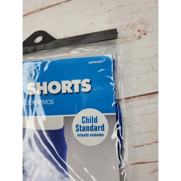 Amscan Blue Children Sports Shorts Up To Size 10 | Vibrant Kids Athletic Short - Picture 3 of 12